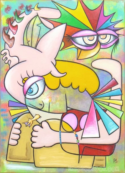 funny birds acrylic painting eric bourdon 440