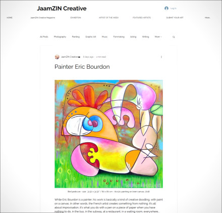 Painter Eric Bourdon on JaamZIN Creative in Singapore !