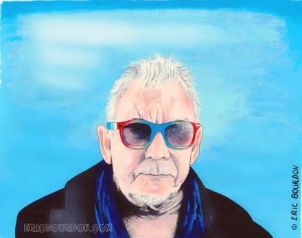 eric burdon portrait à l'aquarelle par eric bourdon