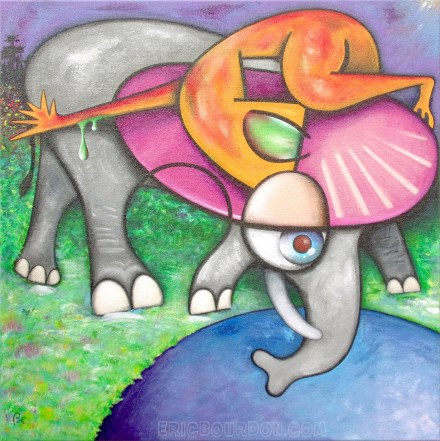 ovni elephant eau 440 peinture eric bourdon