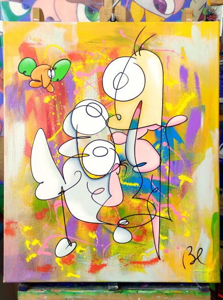 echappee bucolique poules dents creuses atelier peintre eric bourdon