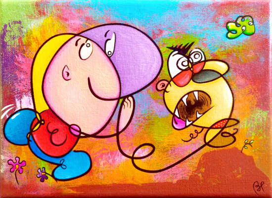 cabonosaurus rex peinture acrylique eric bourdon