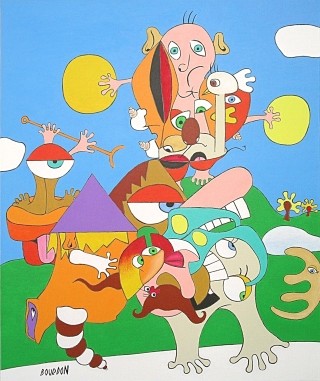 Artistic Skating - Painting by Eric Bourdon