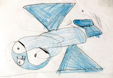 blue bird eric bourdon creative doodling workshop lesquin 2010