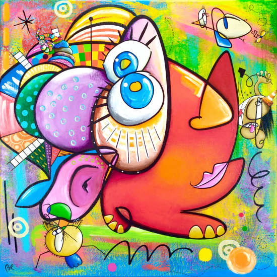 elevator acrylic painting eric bourdon painter