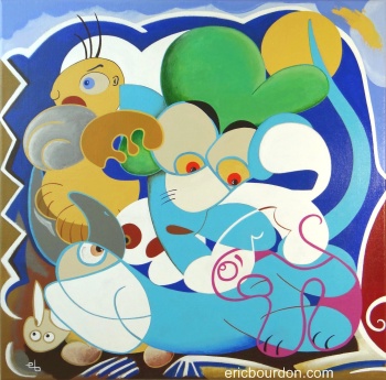 Entrechats - Painting by Eric Bourdon