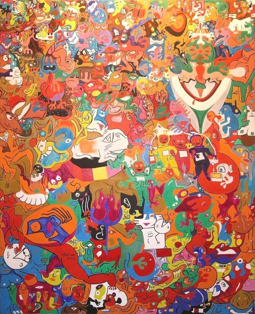 Graphic Demonology - Painting by Eric Bourdon