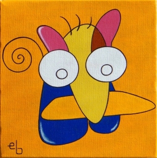 Mostacho - Acrylic painting by Eric Bourdon