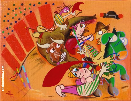 queens pamplona painting eric bourdon