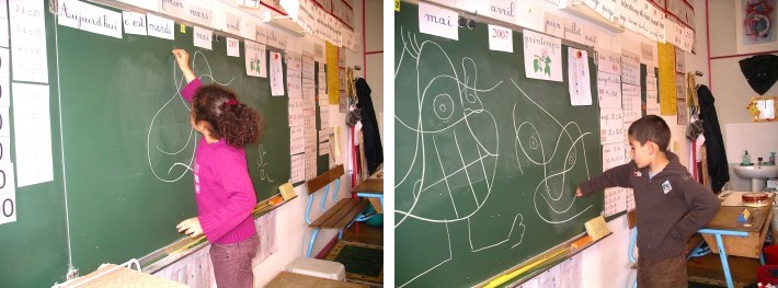 school blackboard drawing eric bourdon