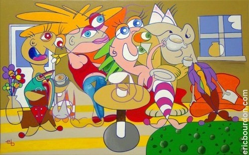 tea or coffee ? painting eric bourdon